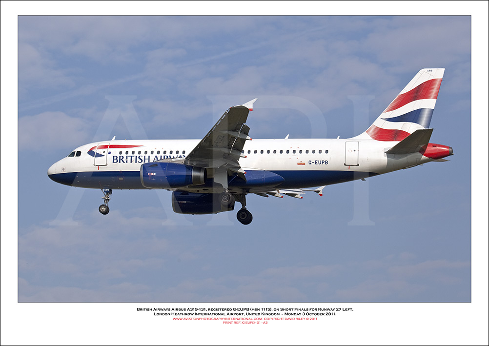  G-EUPB - British Airways Airbus A319-131 (Msn 1115 ) - 01