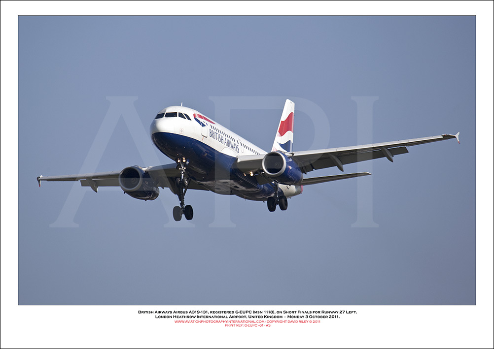  G-EUPC - British Airways Airbus A319-131 (Msn 1118 ) - 01