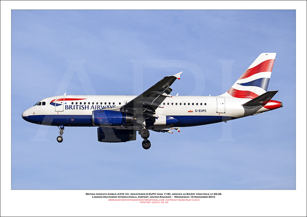  G-EUPC - British Airways Airbus A319-131 (Msn 1118 ) - 02