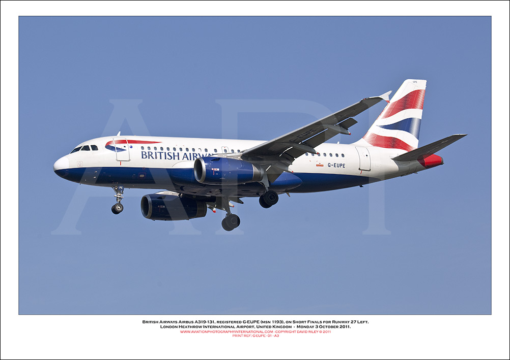  G-EUPE - British Airways Airbus A319-131 (Msn 1193 ) - 01