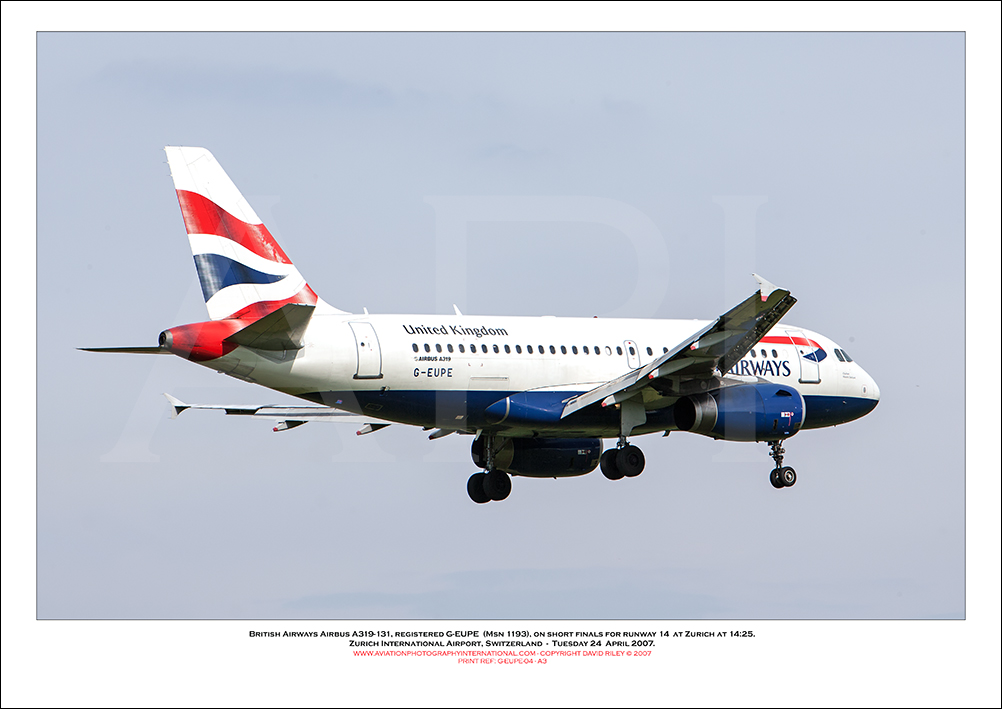  G-EUPE - British Airways Airbus A319-131 (Msn 1193 ) - 04