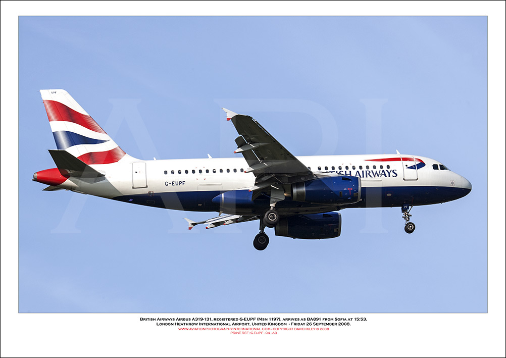  G-EUPF - British Airways Airbus A319-131 (Msn 1197 ) - 04