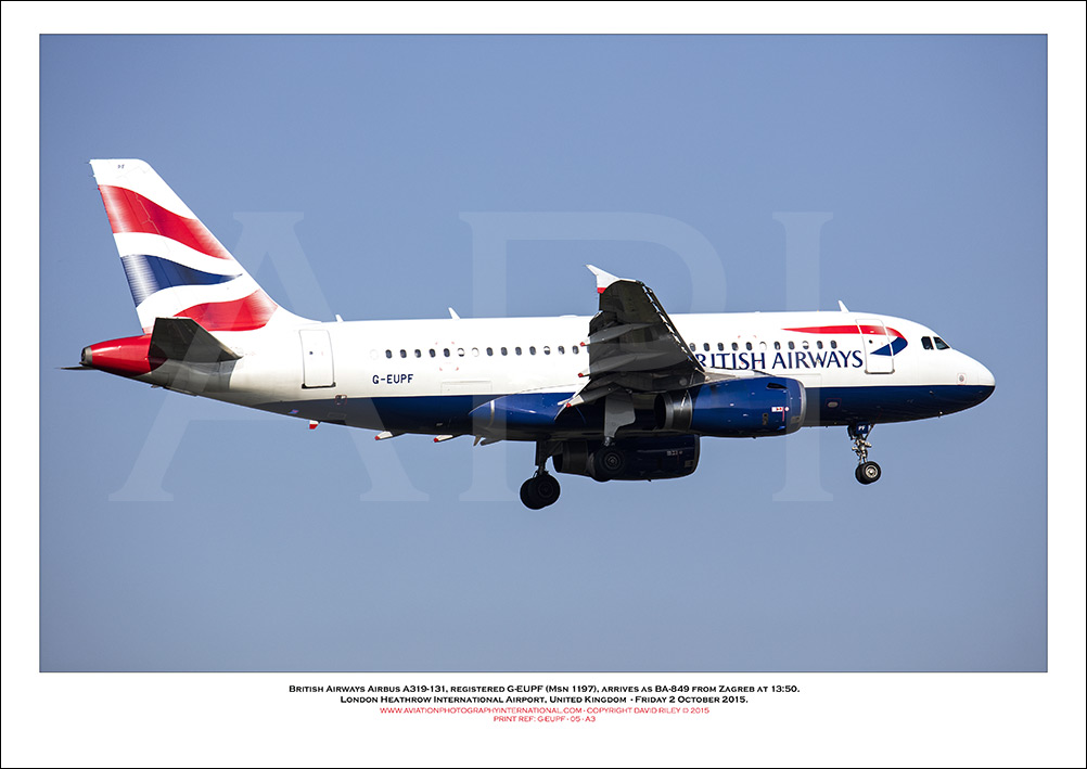  G-EUPF - British Airways Airbus A319-131 (Msn 1197 ) - 05