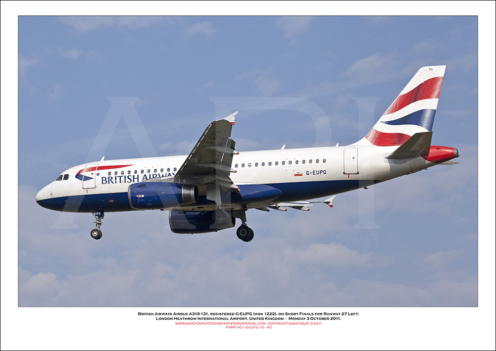  G-EUPG - British Airways Airbus A319-131 (Msn 1222 ) - 01