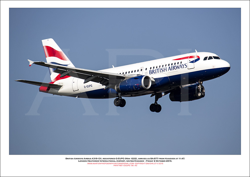  G-EUPG - British Airways Airbus A319-131 (Msn 1222 ) - 06