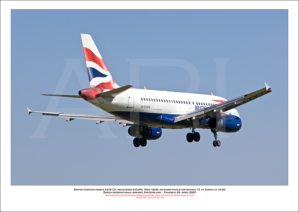  G-EUPG - British Airways Airbus A319-131 (Msn 1222 ) - 07