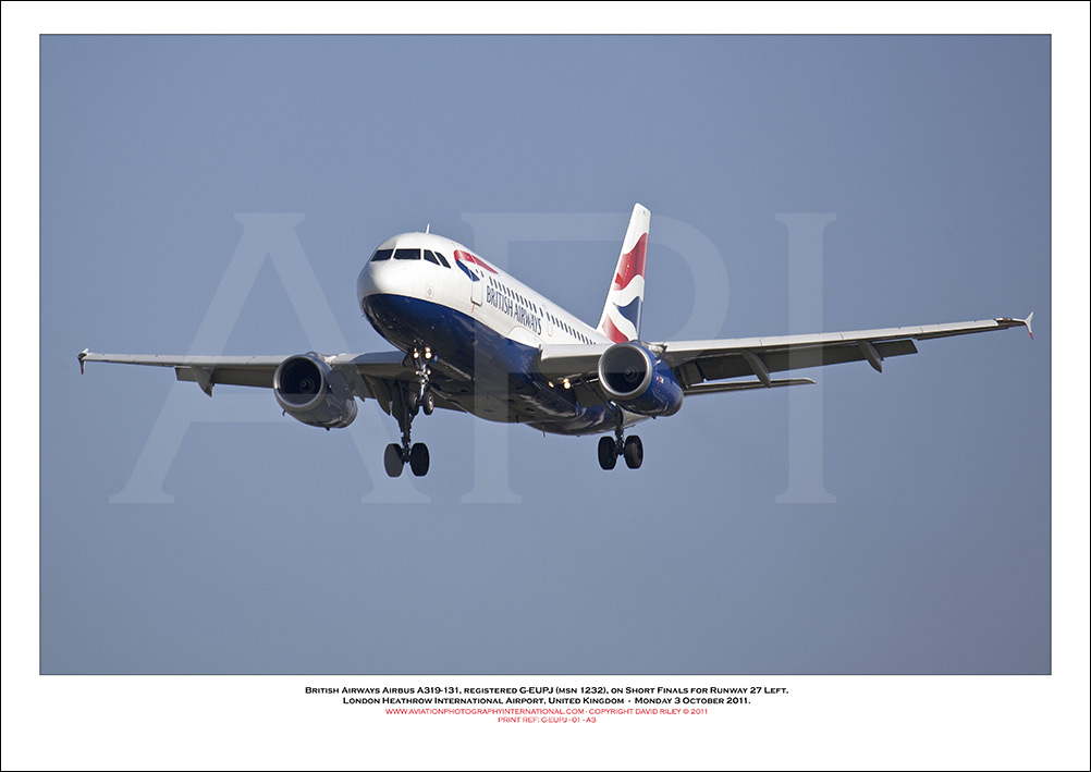  G-EUPJ - British Airways Airbus A319-131 (Msn 1232 ) - 01