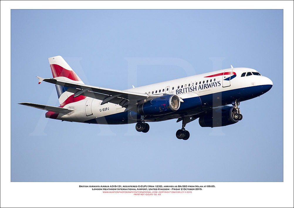  G-EUPJ - British Airways Airbus A319-131 (Msn 1232 ) - 02