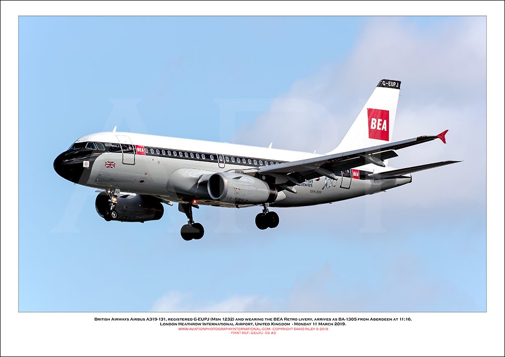  G-EUPJ - British Airways (Retro BEA Livery) Airbus A319-131 (Msn 1232 ) - 03