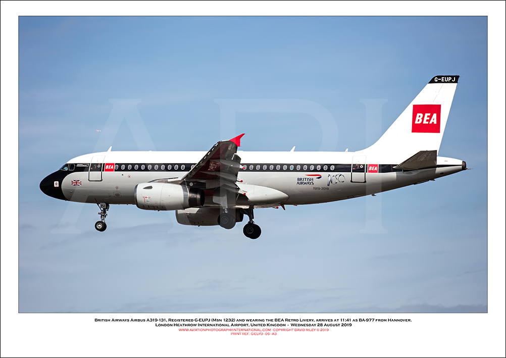  G-EUPJ - British Airways (Retro BEA Livery) Airbus A319-131 (Msn 1232 ) - 05