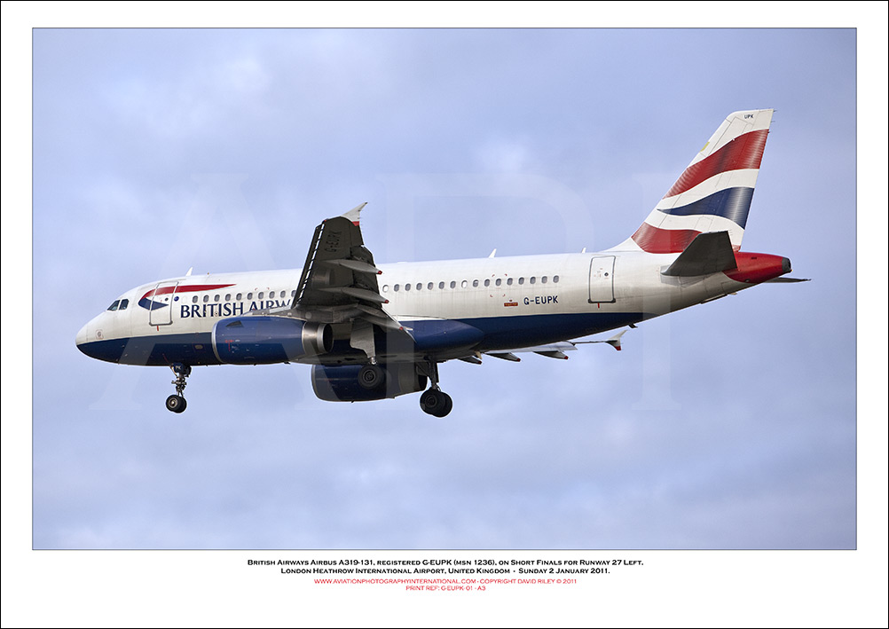  G-EUPK - British Airways Airbus A319-131 (Msn 1236 ) - 01