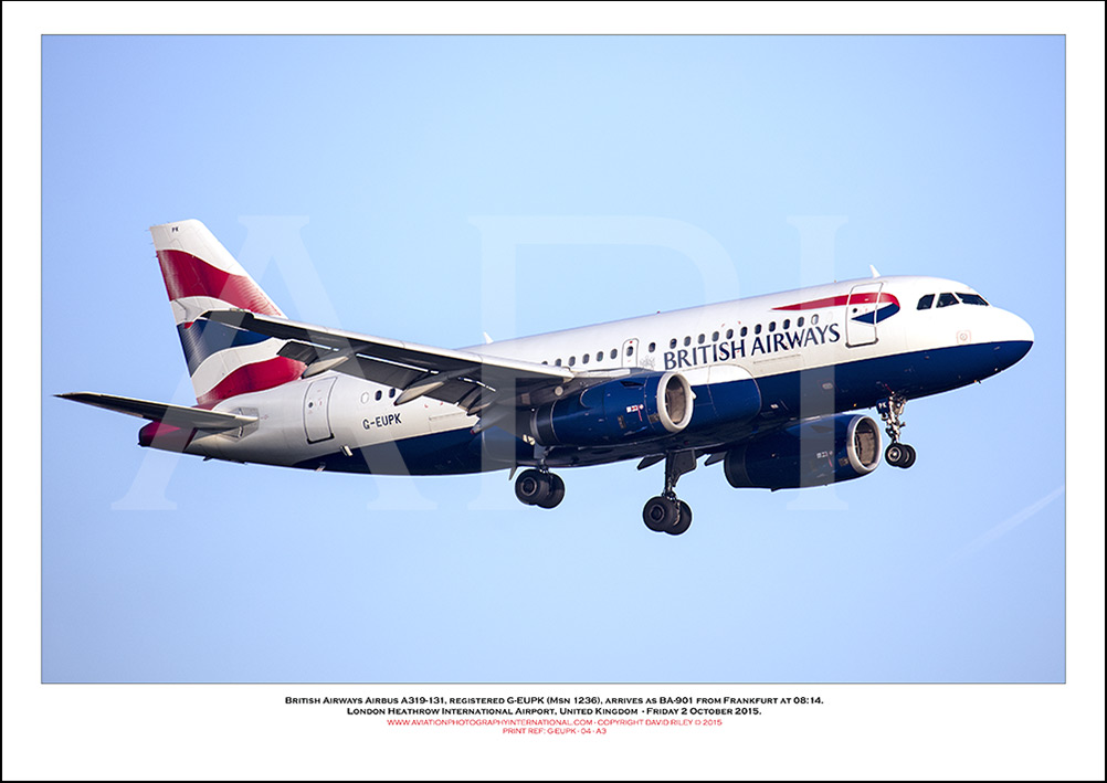  G-EUPK - British Airways Airbus A319-131 (Msn 1236 ) - 04