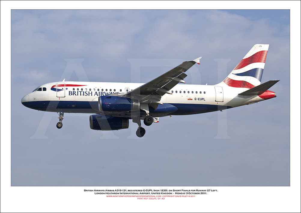  G-EUPL - British Airways Airbus A319-131 (Msn 1239 ) - 01
