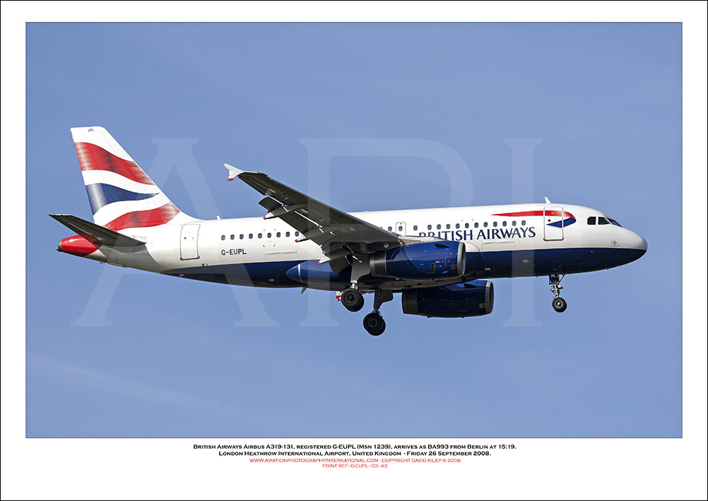  G-EUPL - British Airways Airbus A319-131 (Msn 1239 ) - 03