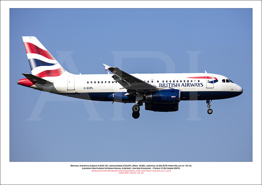  G-EUPL - British Airways Airbus A319-131 (Msn 1239 ) - 04