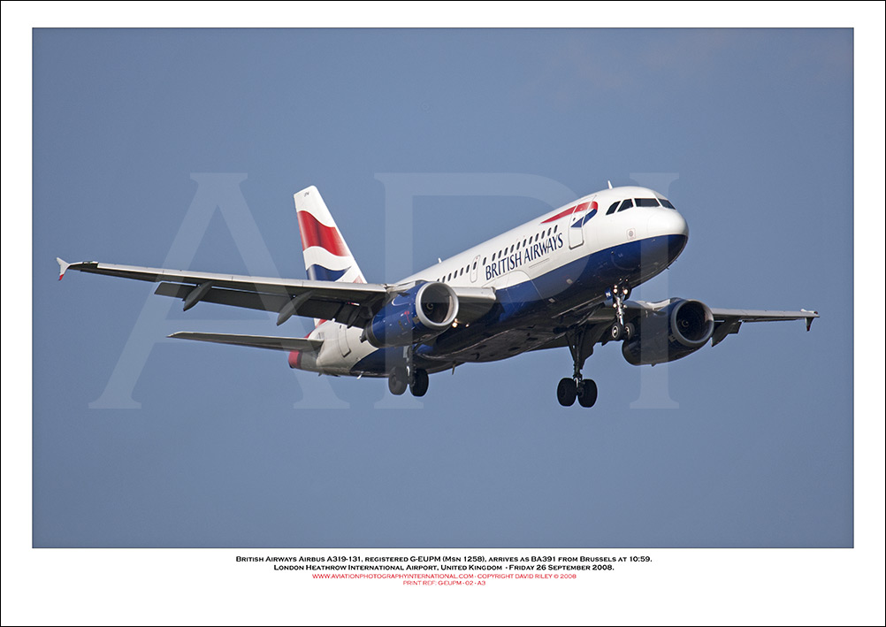  G-EUPM - British Airways Airbus A319-131 (Msn 1258 ) - 02
