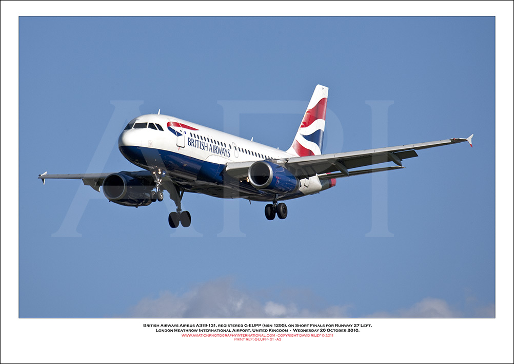  G-EUPP - British Airways Airbus A319-131 (Msn 1295 ) - 01