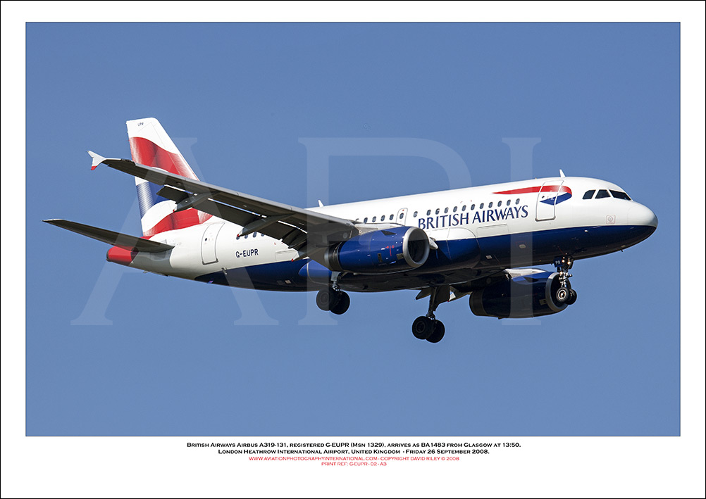  G-EUPR - British Airways Airbus A319-131 (Msn 1329 ) - 02