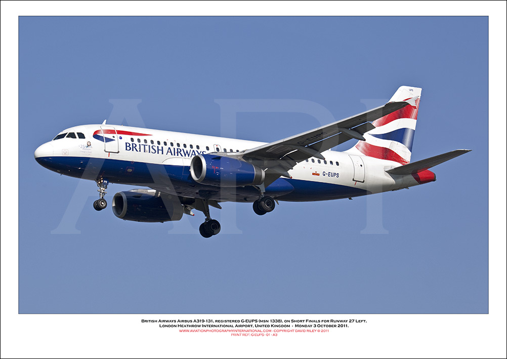  G-EUPS - British Airways Airbus A319-131 (Msn 1338 ) - 01