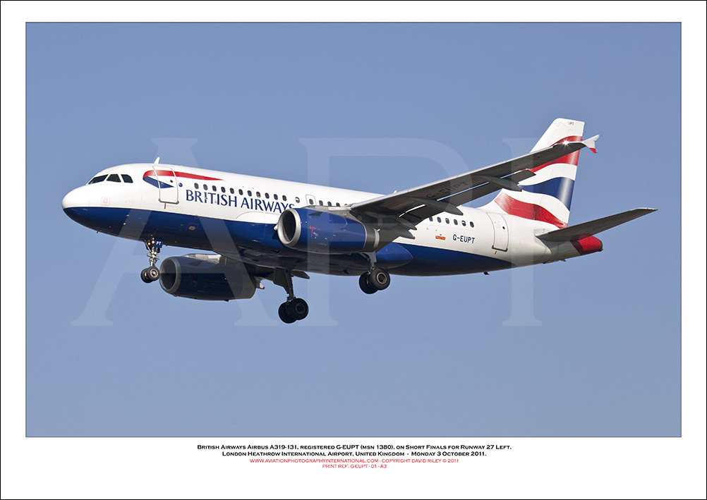  G-EUPT - British Airways Airbus A319-131 (Msn 1380) - 01