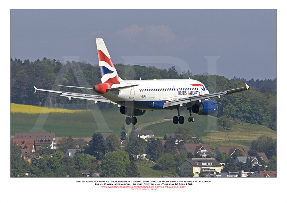  G-EUPU - British Airways Airbus A319-131 (Msn 1384) - 02