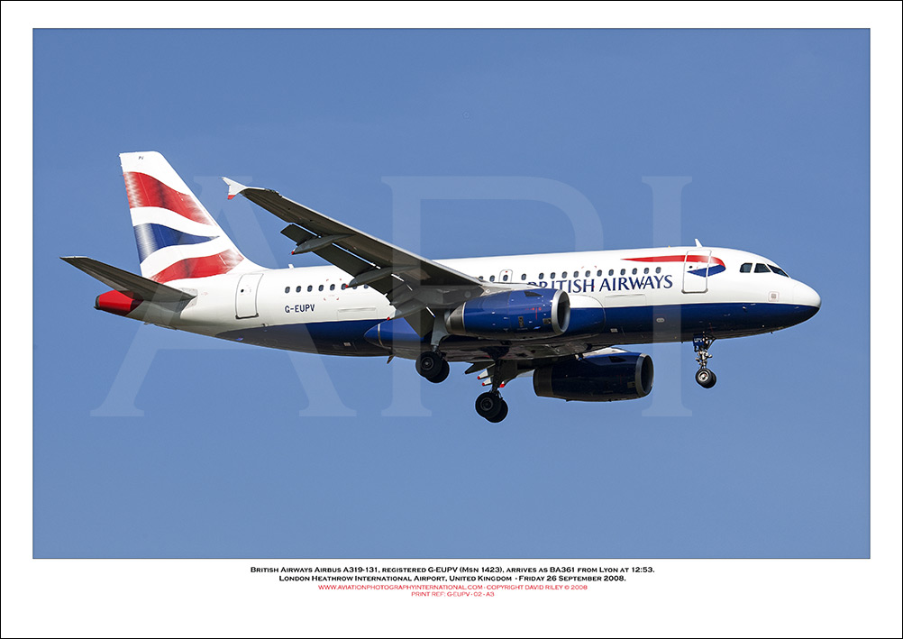  G-EUPV - British Airways Airbus A319-131 (Msn 1423) - 02