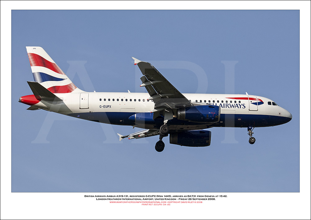  G-EUPX - British Airways Airbus A319-131 (Msn 1445) - 04