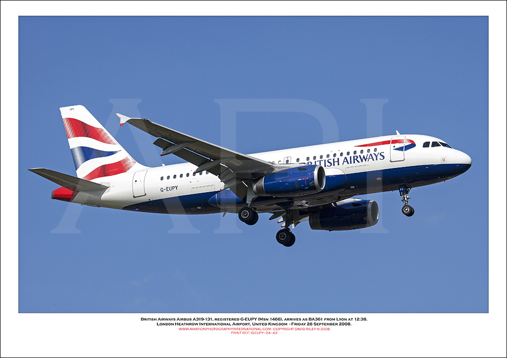  G-EUPY - British Airways Airbus A319-131 (Msn 1466) - 04
