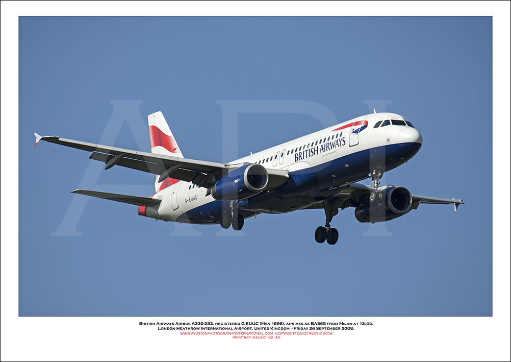 G-EUUC - British Airways Airbus A320-232 (Msn 1696) - 02