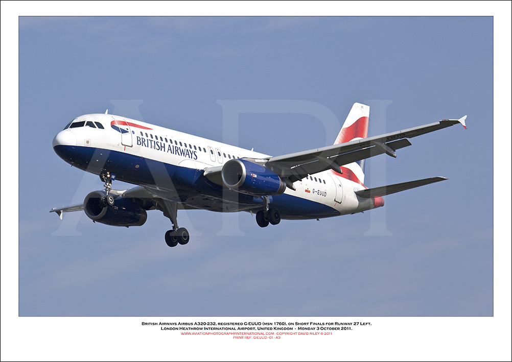 G-EUUD - British Airways Airbus A320-232 (Msn 1760) - 01