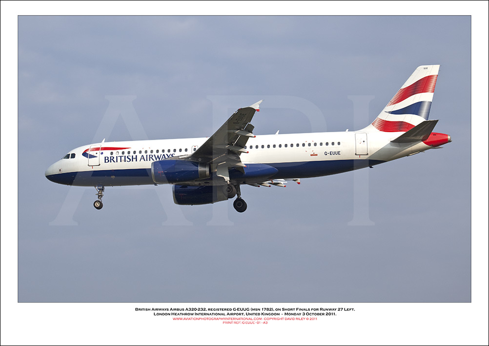G-EUUE - British Airways Airbus A320-232 (Msn 1782) - 01