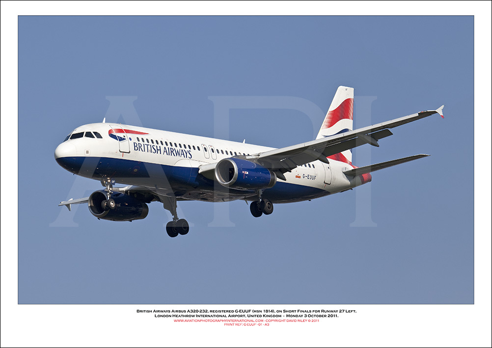 G-EUUF - British Airways Airbus A320-232 (Msn 1814) - 01
