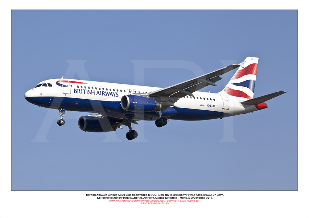 G-EUUI - British Airways Airbus A320-232 (Msn 1871) - 01