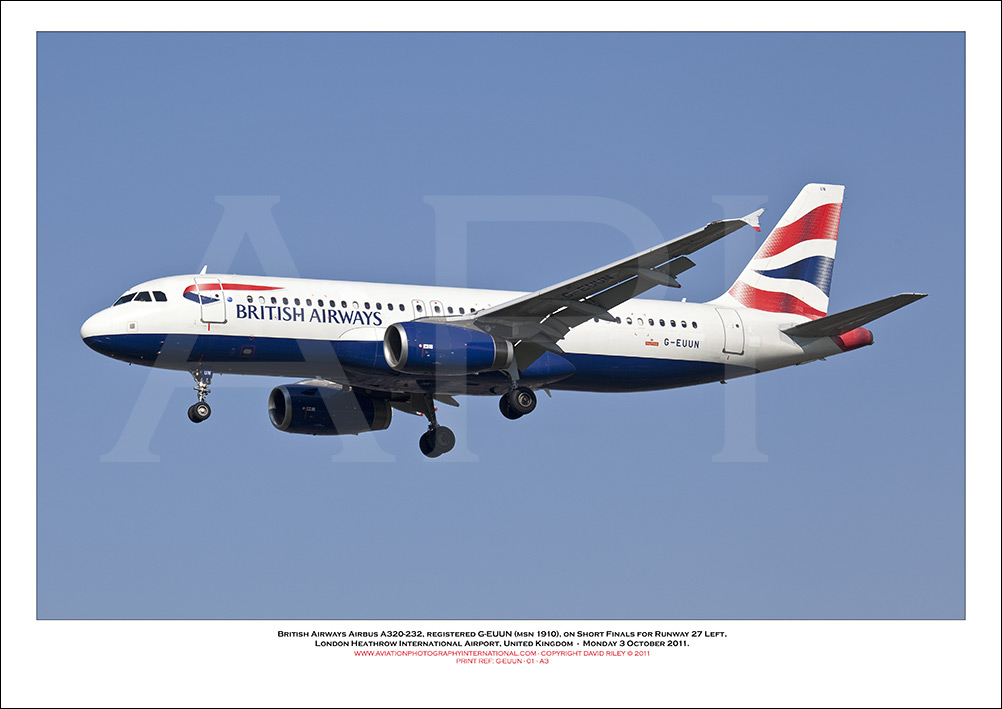 G-EUUN - British Airways Airbus A320-232 (Msn 1910) - 01