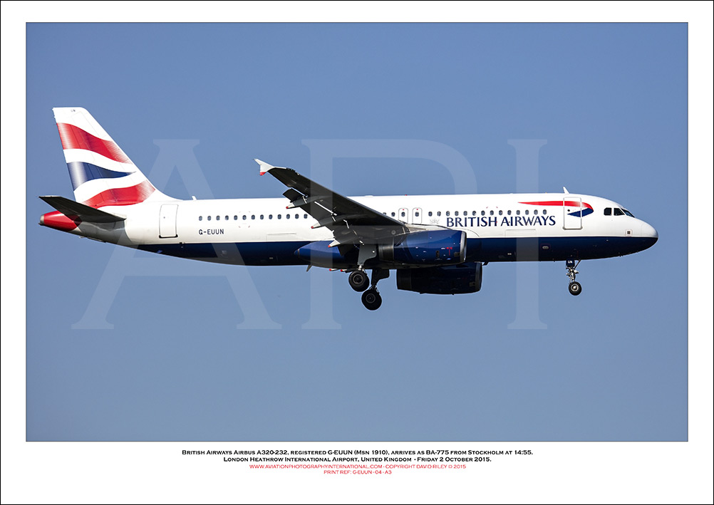 G-EUUN - British Airways Airbus A320-232 (Msn 1910) - 04