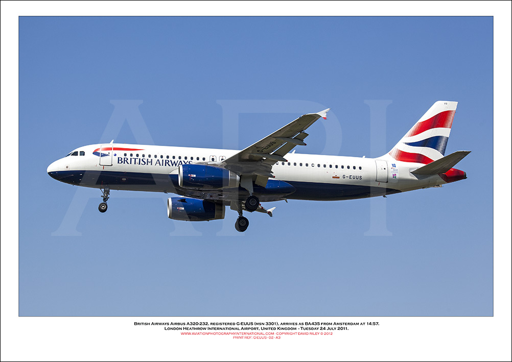 G-EUUS - British Airways Airbus A320-232 (Msn 3301) - 02