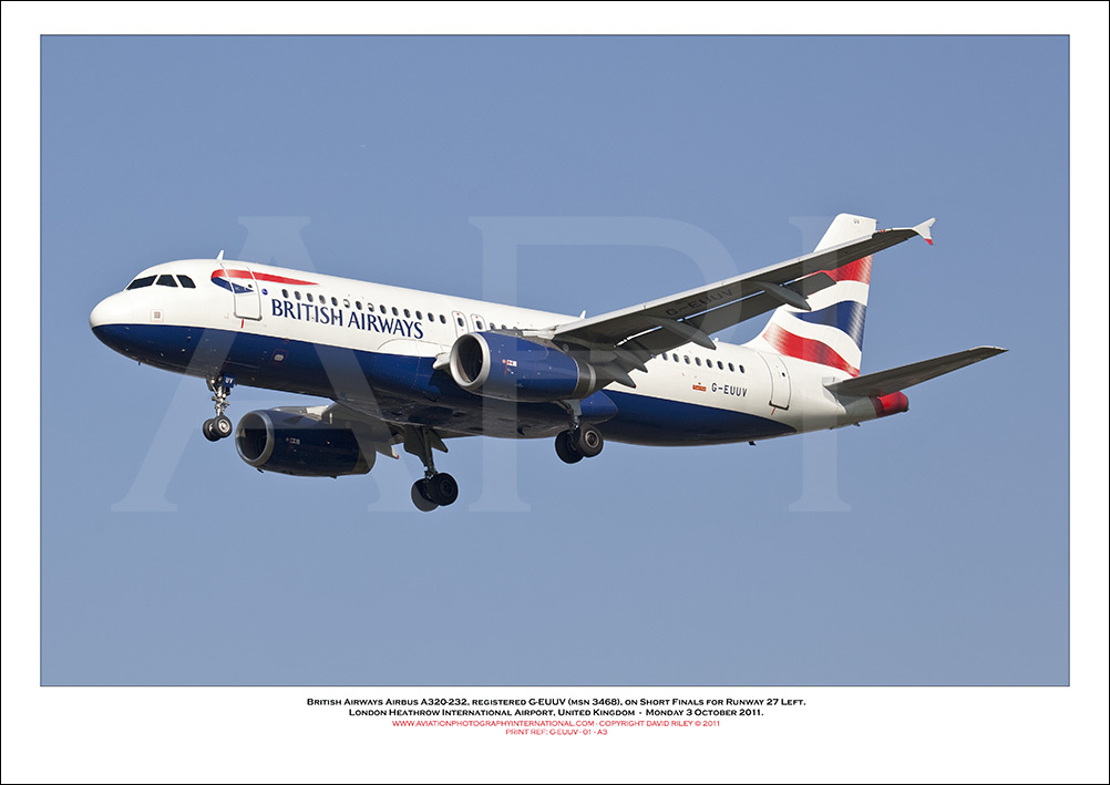 G-EUUV - British Airways Airbus A320-232 (Msn 3468) - 01