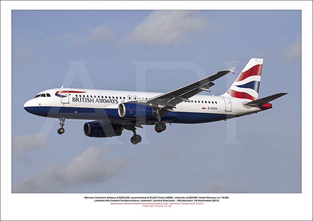 G-EUUV - British Airways Airbus A320-232 (Msn 3468) - 02