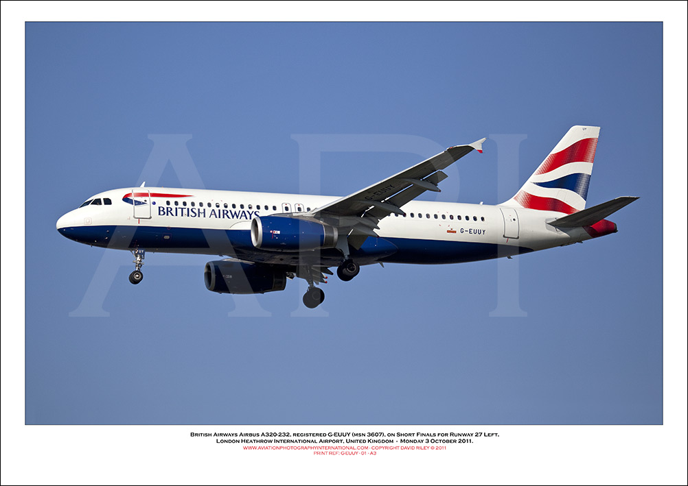 G-EUUY - British Airways Airbus A320-232 (Msn 3607) - 01