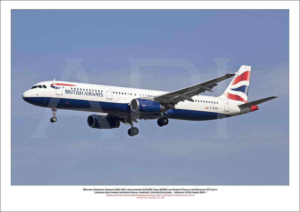 G-EUXC - British Airways Airbus A321-231 (Msn 2305 ) - 01