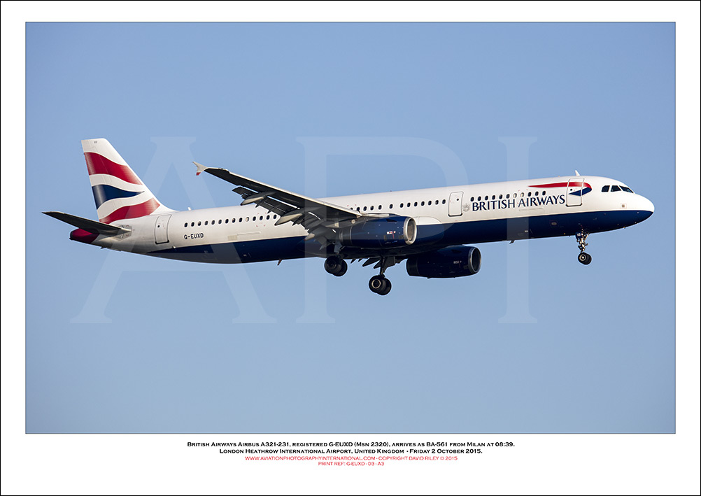 G-EUXD - British Airways Airbus A321-231 (Msn 2320 ) - 03