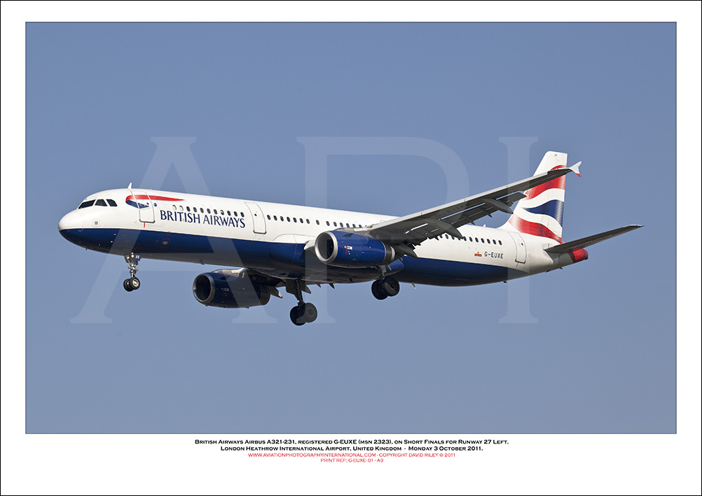 G-EUXE - British Airways Airbus A321-231 (Msn 2320 ) - 01