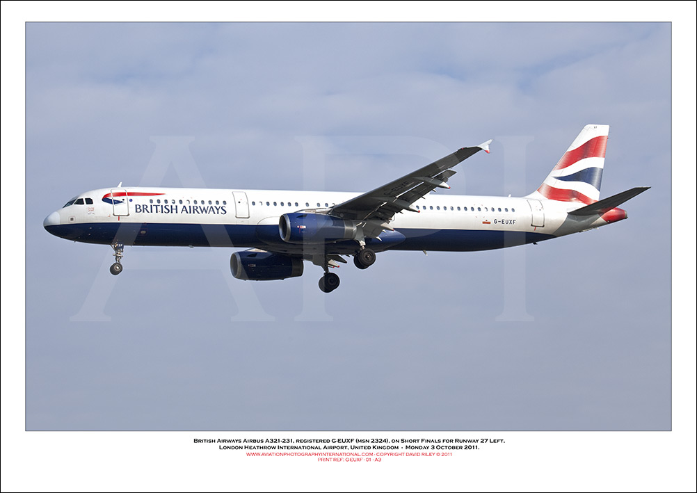 G-EUXF - British Airways Airbus A321-231 (Msn 2324 ) - 01