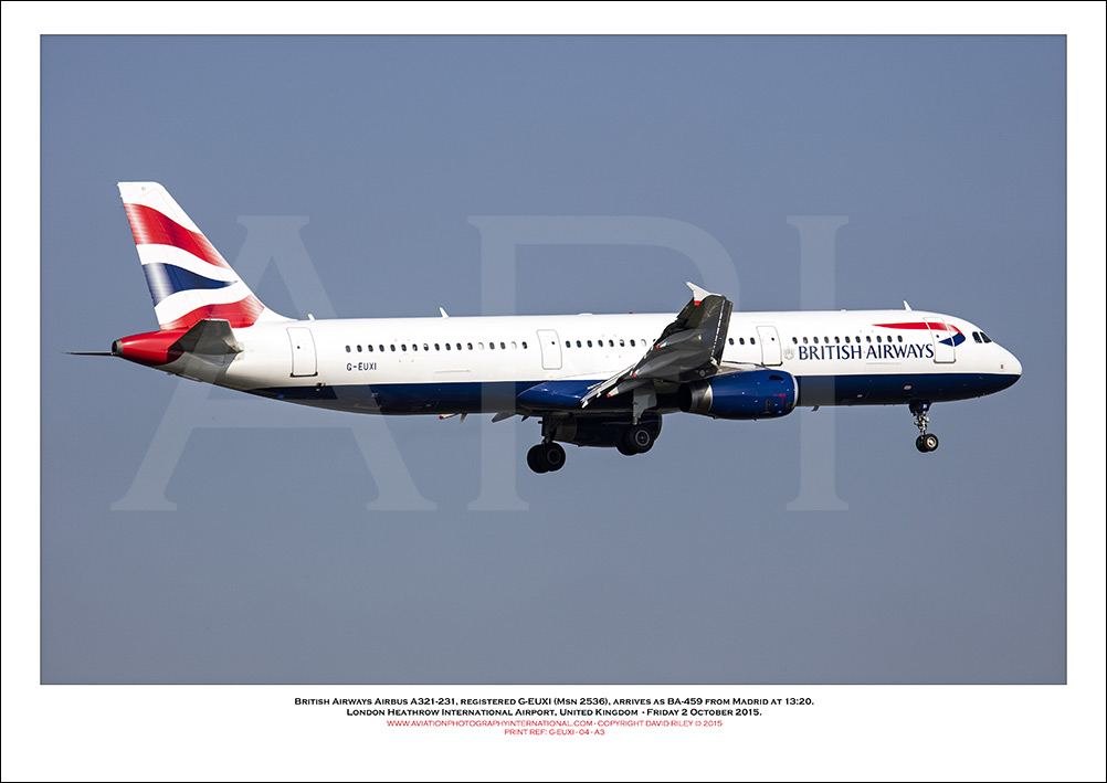 G-EUXI - British Airways Airbus A321-231 (Msn 2536 ) - 04