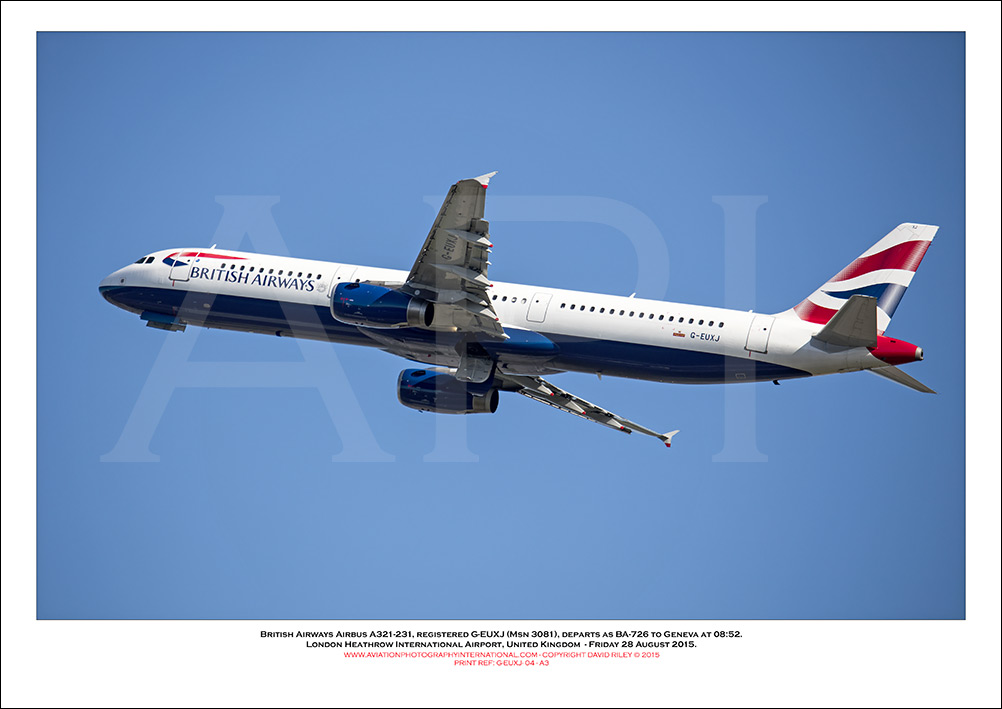 G-EUXJ - British Airways Airbus A321-231 (Msn 3081 ) - 04