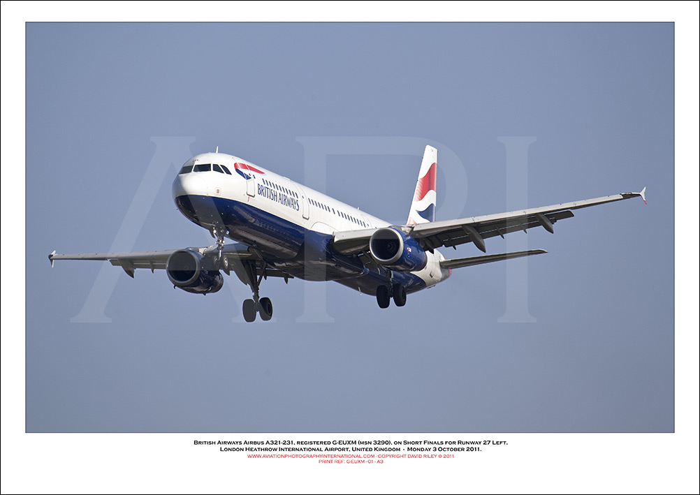 G-EUXM - British Airways Airbus A321-231 (Msn 3290 ) - 01