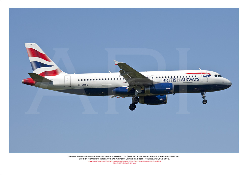 G-EUYB - British Airways Airbus A320-232 (Msn 3703) - 01