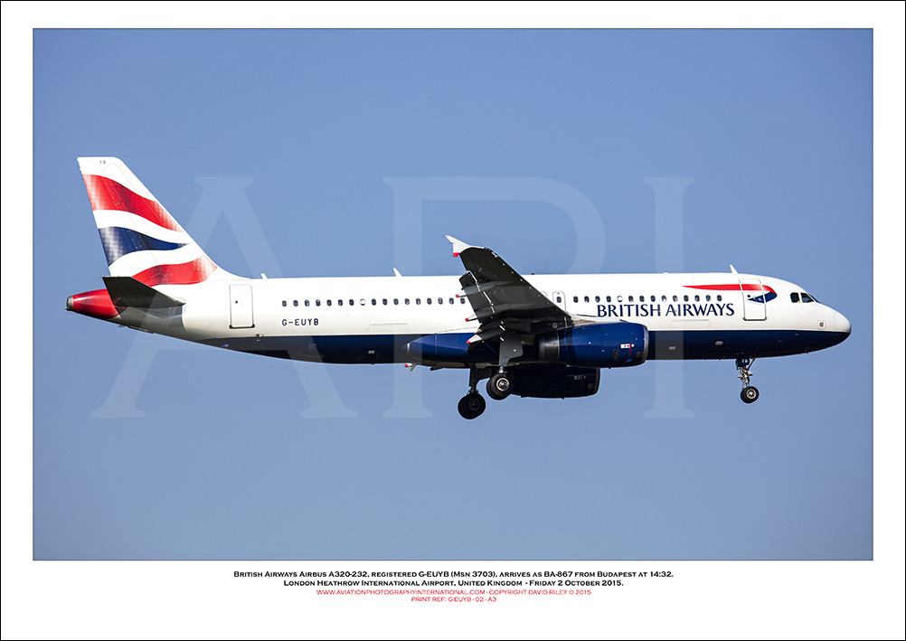 G-EUYB - British Airways Airbus A320-232 (Msn 3703) - 02