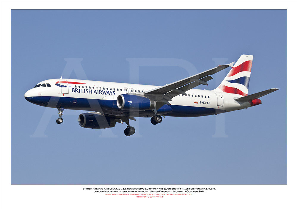 G-EUYF - British Airways Airbus A320-232 (Msn 4185) - 01