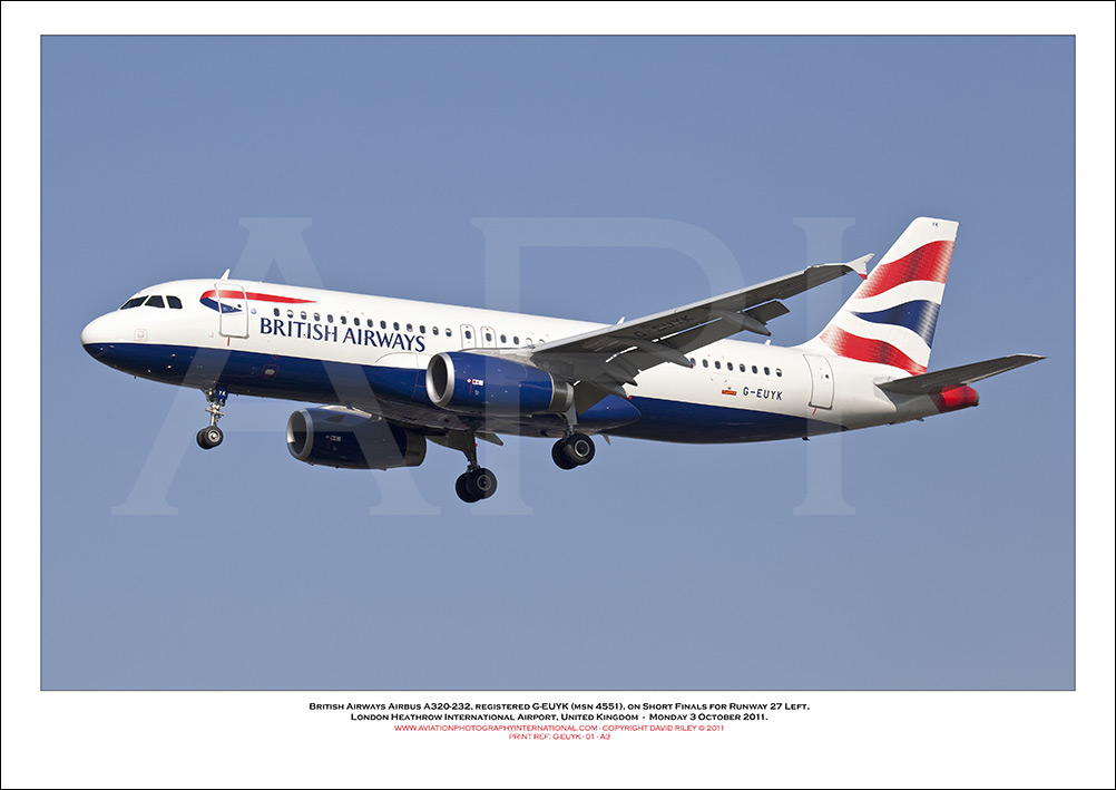 G-EUYK - British Airways Airbus A320-232 (Msn 4551) - 01